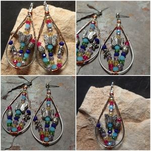 Spring tear drop earrings
